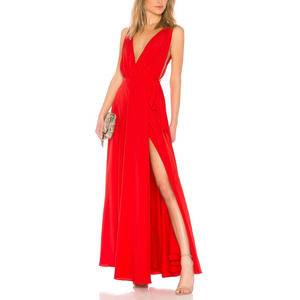 Lovers + Friends Leah Gown in Red Rose